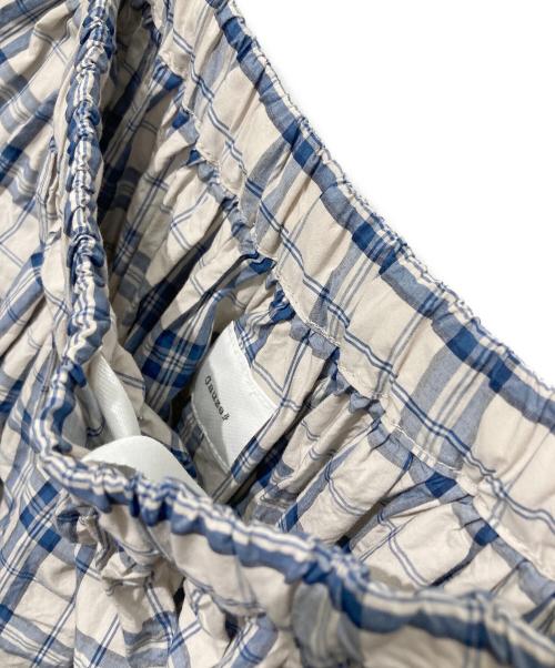 Gauze#（ガーゼ）Gauze# (ガーゼ) チェックスカート ブルー×ホワイト サイズ:Freeの古着・服飾アイテム