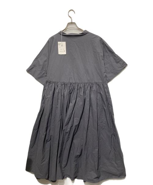 Gauze#（ガーゼ）gauze# (ガーゼ) FRENCH Bleu (フレンチブリュ) 別注コットン2WAYロールカラーワンピース グレー サイズ:FREEの古着・服飾アイテム