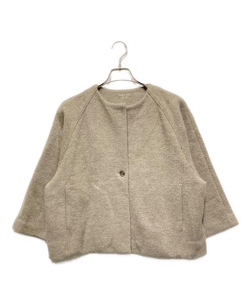 evam eva（エヴァムエヴァ）evam eva (エヴァムエヴァ) プレスウールノーカラーコート ブラウン サイズ:1の古着・服飾アイテム