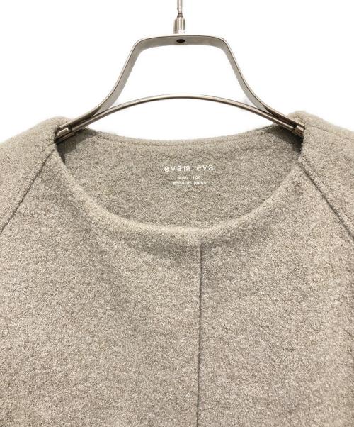 evam eva（エヴァムエヴァ）evam eva (エヴァムエヴァ) プレスウールノーカラーコート ブラウン サイズ:1の古着・服飾アイテム
