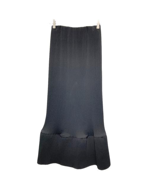 ENFOLD（エンフォルド）ENFOLD (エンフォルド) PLEAT WAVE SKIRT ブラック サイズ:36の古着・服飾アイテム
