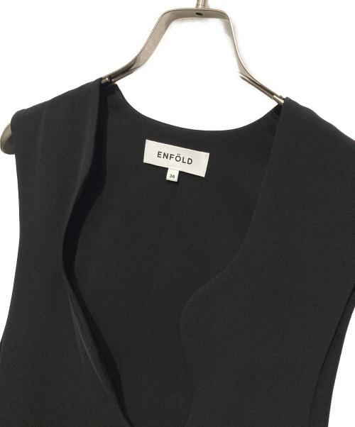 ENFOLD（エンフォルド）ENFOLD (エンフォルド) ROUND-NECK JUMPER-DRESS ブラック サイズ:36の古着・服飾アイテム