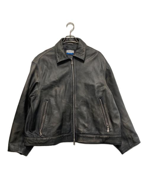 MAISON SPECIAL（メゾンスペシャル）MAISON SPECIAL (メゾンスペシャル) Sheep Leather Single Riders Collared Jacket ブラック サイズ:2の古着・服飾アイテム