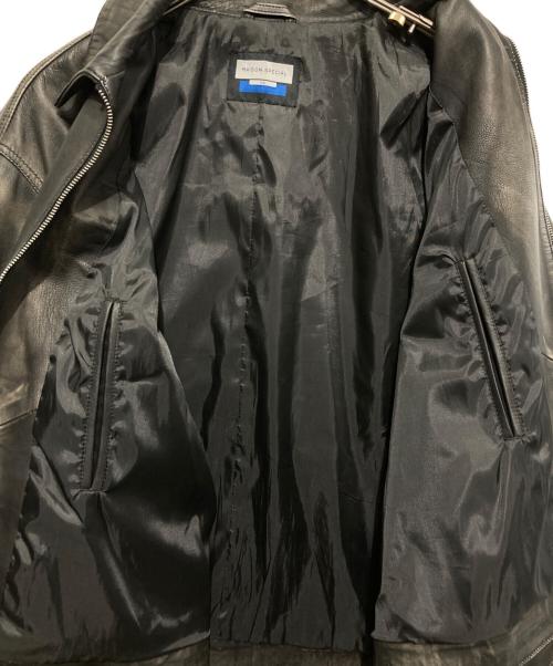 MAISON SPECIAL（メゾンスペシャル）MAISON SPECIAL (メゾンスペシャル) Sheep Leather Single Riders Collared Jacket ブラック サイズ:2の古着・服飾アイテム