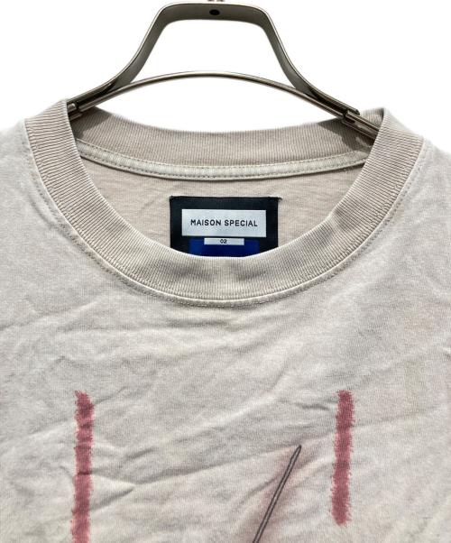 MAISON SPECIAL（メゾンスペシャル）MAISON SPECIAL (メゾンスペシャル) Prime-Over Crew Neck T-Shirt ベージュ サイズ:02の古着・服飾アイテム
