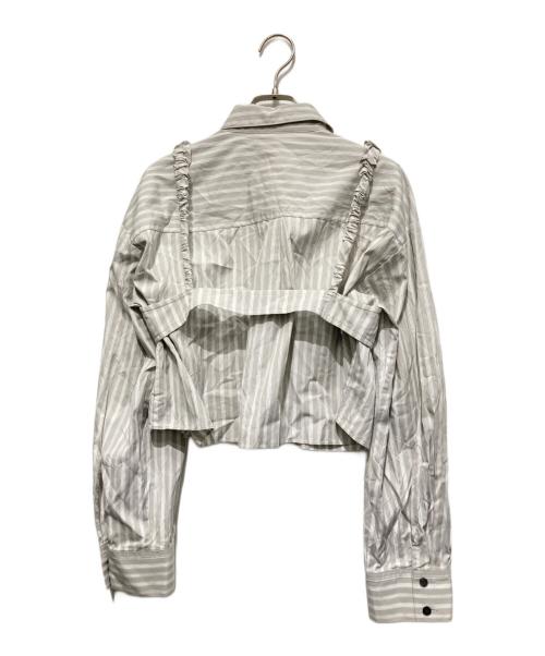 LE CIEL BLEU（ルシェルブルー）LE CIEL BLEU (ルシェルブルー) ストライプシャツ ベージュ サイズ:36の古着・服飾アイテム