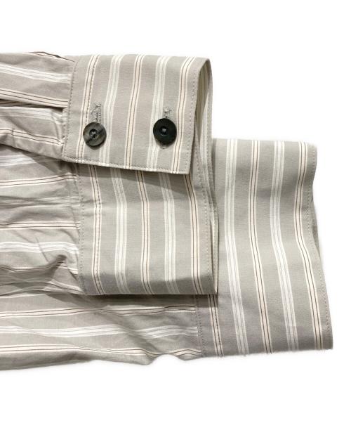 LE CIEL BLEU（ルシェルブルー）LE CIEL BLEU (ルシェルブルー) ストライプシャツ ベージュ サイズ:36の古着・服飾アイテム