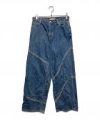 jiedaジエダ）の古着「DISTORTED DENIM PANTS」｜インディゴ