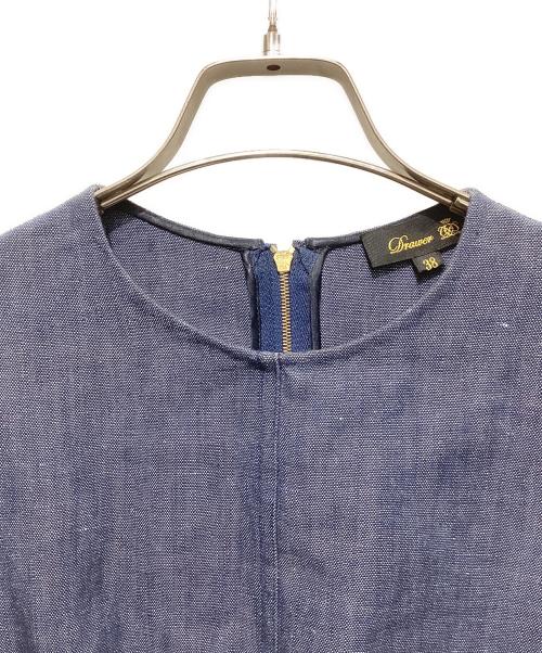 DRAWER（ドゥロワー）Drawer (ドゥロワー) セーラーカラーロングワンピース ブルー サイズ:38の古着・服飾アイテム