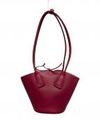 BOTTEGA VENETAボッテガベネタ）の古着「レザースモールバスケット」｜レッド