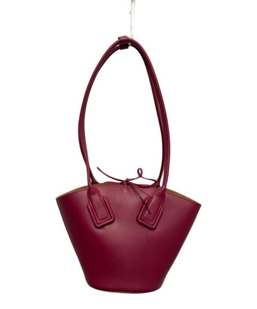 BOTTEGA VENETA（ボッテガベネタ）BOTTEGA VENETA (ボッテガベネタ) レザースモールバスケット レッドの古着・服飾アイテム
