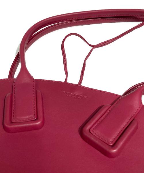BOTTEGA VENETA（ボッテガベネタ）BOTTEGA VENETA (ボッテガベネタ) レザースモールバスケット レッドの古着・服飾アイテム