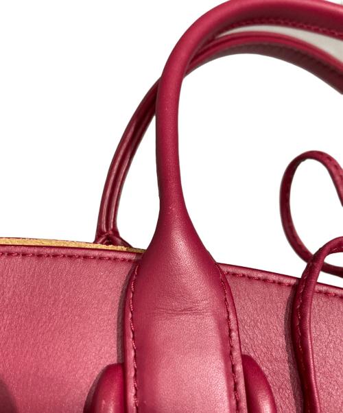 BOTTEGA VENETA（ボッテガベネタ）BOTTEGA VENETA (ボッテガベネタ) レザースモールバスケット レッドの古着・服飾アイテム