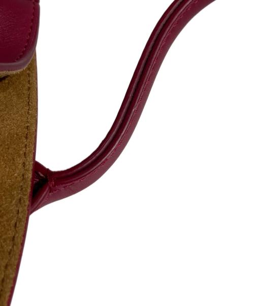BOTTEGA VENETA（ボッテガベネタ）BOTTEGA VENETA (ボッテガベネタ) レザースモールバスケット レッドの古着・服飾アイテム