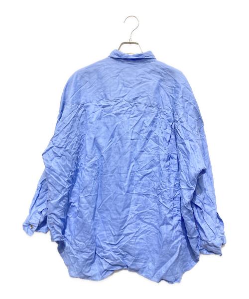 Spick and Span（スピック＆スパン）Spick and Span (スピック＆スパン) 80リネンカシュクールビッグシャツ スカイブルー サイズ:不明の古着・服飾アイテム