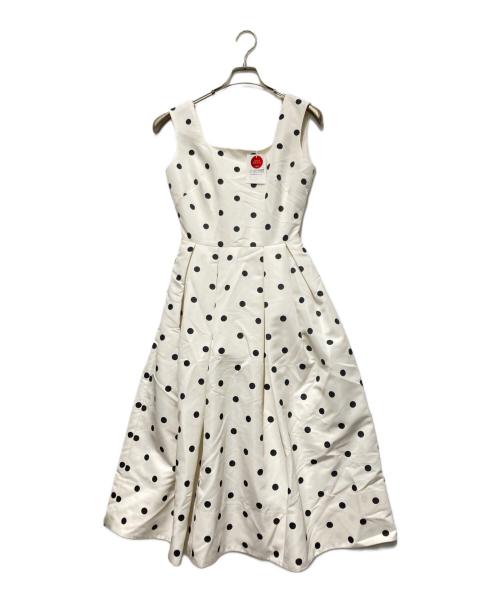 JENNE（ジェンヌ）JENNE (ジェンヌ) ボリュームドットワンピース ホワイト×ブラック サイズ:S 未使用品の古着・服飾アイテム