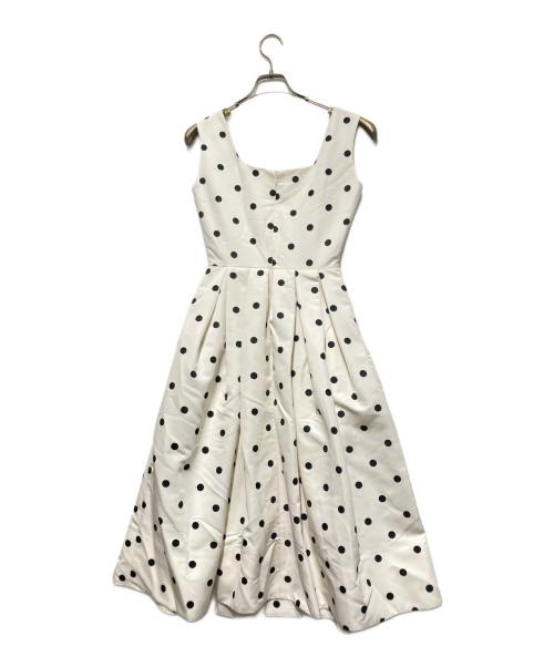 JENNE（ジェンヌ）JENNE (ジェンヌ) ボリュームドットワンピース ホワイト×ブラック サイズ:S 未使用品の古着・服飾アイテム