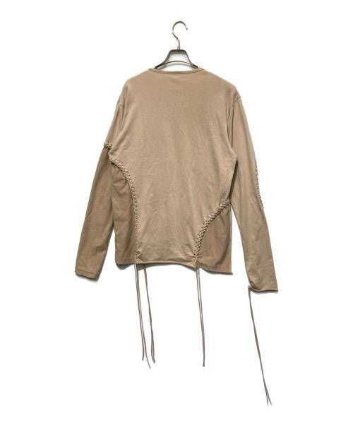 masu（エムエーエスユー）MASU (エムエーエスユー) WAVING BRAID LONG SLEEVE T-SHIRTS ベージュ サイズ:46の古着・服飾アイテム