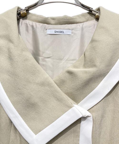 Snidel（スナイデル）Snidel (スナイデル) サイドプリーツツイードワンピース ベージュ サイズ:1の古着・服飾アイテム