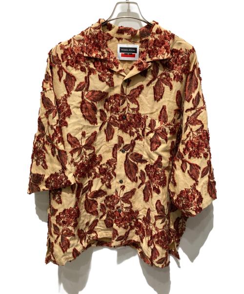 MAISON SPECIAL（メゾンスペシャル）MAISON SPECIAL (メゾンスペシャル) ジャガードオープンカラーシャツ ベージュ サイズ:Mの古着・服飾アイテム