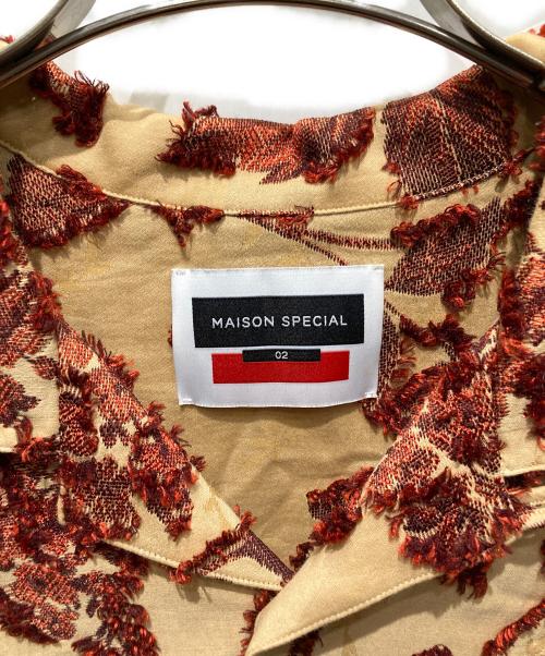 MAISON SPECIAL（メゾンスペシャル）MAISON SPECIAL (メゾンスペシャル) ジャガードオープンカラーシャツ ベージュ サイズ:Mの古着・服飾アイテム