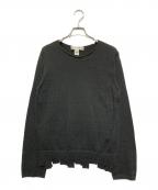 COMME des GARCONS SHIRTコムデギャルソンシャツ）の古着「プルオーバーニット」｜ブラック