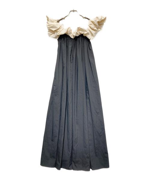 THE TOE（ザ・トゥー）THE TOE (ザ・トゥー) Erie frills onepiece ブラック×ベージュ サイズ:Mの古着・服飾アイテム