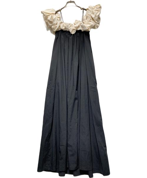 THE TOE（ザ・トゥー）THE TOE (ザ・トゥー) Erie frills onepiece ブラック×ベージュ サイズ:Mの古着・服飾アイテム