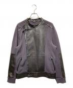 BOTTEGA VENETAボッテガベネタ）の古着「レザー切替ジャケット」｜ブラック