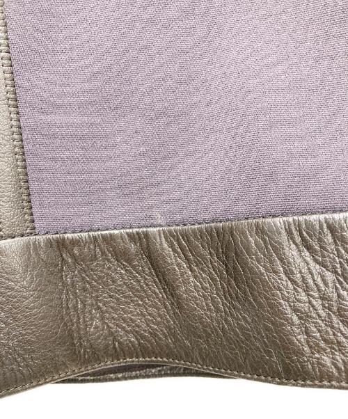 BOTTEGA VENETA（ボッテガベネタ）BOTTEGA VENETA (ボッテガベネタ) レザー切替ジャケット ブラック サイズ:48の古着・服飾アイテム