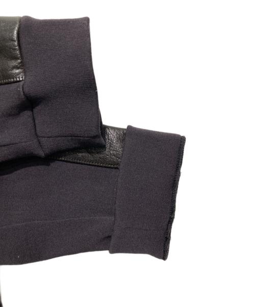 BOTTEGA VENETA（ボッテガベネタ）BOTTEGA VENETA (ボッテガベネタ) レザー切替ジャケット ブラック サイズ:48の古着・服飾アイテム