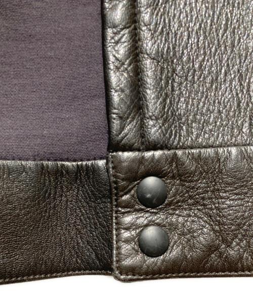 BOTTEGA VENETA（ボッテガベネタ）BOTTEGA VENETA (ボッテガベネタ) レザー切替ジャケット ブラック サイズ:48の古着・服飾アイテム
