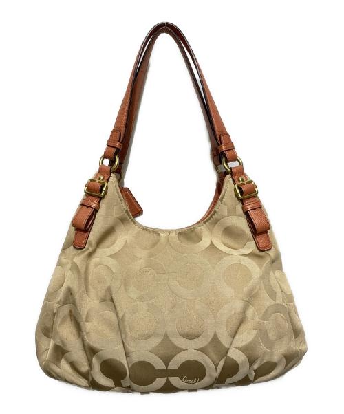 COACH（コーチ）COACH (コーチ) マディソン オプアート キャンバス ショルダーバッグ ベージュ サイズ:不明の古着・服飾アイテム
