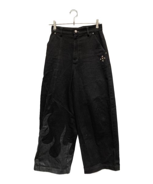 SURGERY（サージェリー）SURGERY (サージェリー) TEKKEN バギーデニムパンツ ブラック サイズ:Sの古着・服飾アイテム