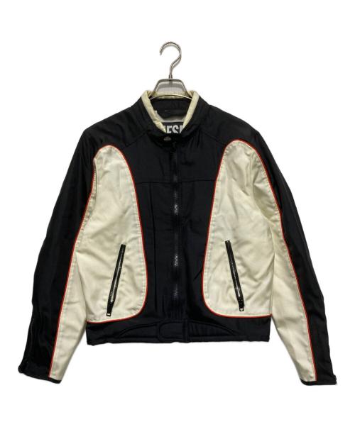 DIESEL（ディーゼル）DIESEL (ディーゼル) J-BLINK-A JACKET ブラック×ホワイト サイズ:46の古着・服飾アイテム