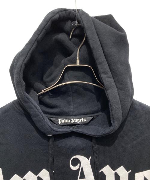 Palm Angels（パーム エンジェルス）Palm Angels (パーム エンジェルス) FRONT OVER LOGO HOODIE ブラック サイズ:Ｓの古着・服飾アイテム