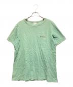Champion×stussyチャンピオン×ステューシー）の古着「ツイストガール プリントTシャツ」｜グリーン