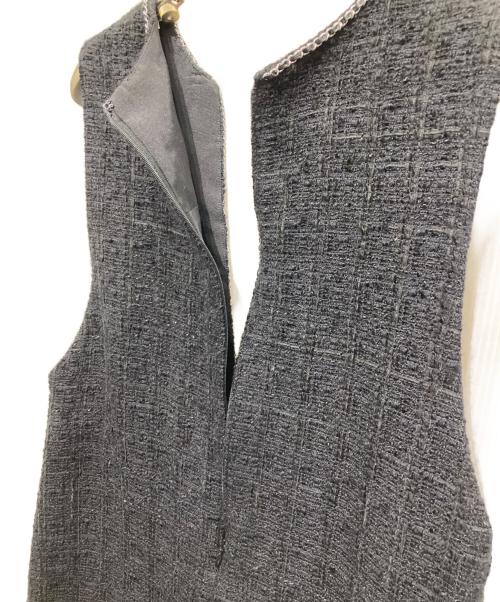 ANAYI（アナイ）ANAYI (アナイ) チェックツィードジャンパースカート ブラック サイズ:36の古着・服飾アイテム