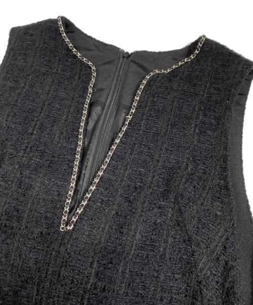 ANAYI（アナイ）ANAYI (アナイ) チェックツィードジャンパースカート ブラック サイズ:36の古着・服飾アイテム