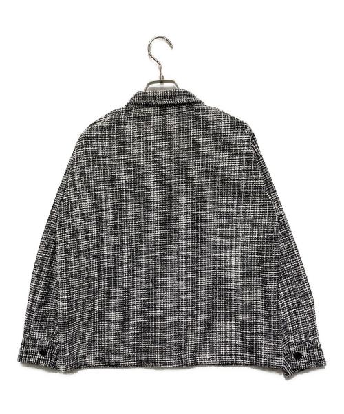 TAKASHIMAYA（高島屋）TAKASHIMAYA (高島屋) ツイードライク ライトジャケット ブラック×ホワイト サイズ:Sの古着・服飾アイテム