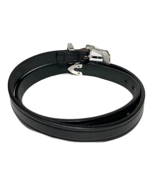 TORY LEATHER（トリーレザー）TORY LEATHER (トリーレザー) 3/4 inch 3-Piece Silver Buckle Set Belt ブラックの古着・服飾アイテム