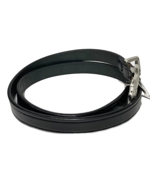 TORY LEATHER（トリーレザー）TORY LEATHER (トリーレザー) 3/4 inch 3-Piece Silver Buckle Set Belt ブラックの古着・服飾アイテム