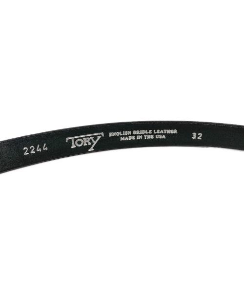 TORY LEATHER（トリーレザー）TORY LEATHER (トリーレザー) 3/4 inch 3-Piece Silver Buckle Set Belt ブラックの古着・服飾アイテム