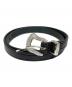 TORY LEATHER（トリーレザー）の古着「3/4 inch 3-Piece Silver Buckle Set Belt」｜ブラック
