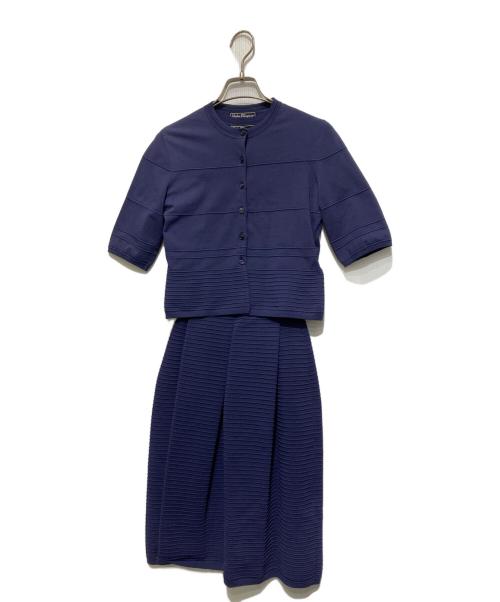 Salvatore Ferragamo（サルヴァトーレ フェラガモ）Salvatore Ferragamo (サルヴァトーレ フェラガモ) アンサンブルワンピース ネイビー サイズ:Sの古着・服飾アイテム