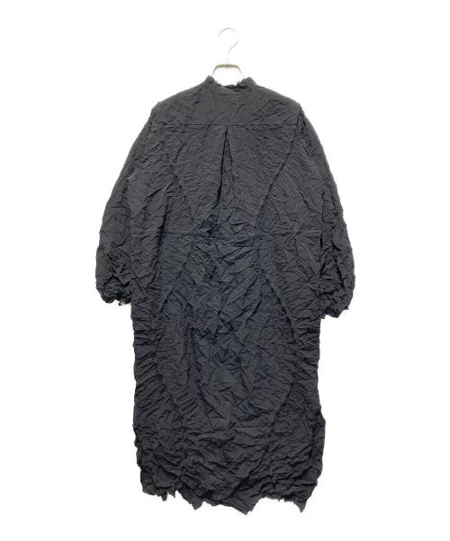 cucuri（ククリ）cucuri (ククリ) 有松絞りシャツワンピース ブラック サイズ:FREEの古着・服飾アイテム