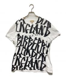 BURBERRY（バーバリー）の古着「レタリングTシャツ」｜ホワイト×ブラック