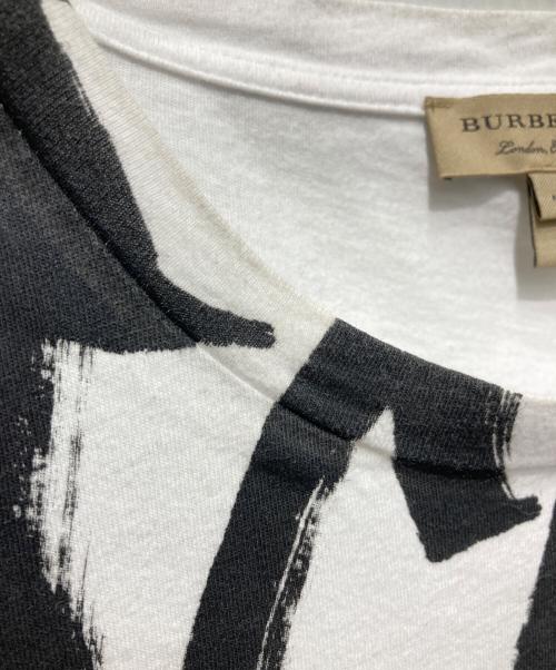 BURBERRY（バーバリー）BURBERRY (バーバリー) レタリングTシャツ ホワイト×ブラック サイズ:Sの古着・服飾アイテム