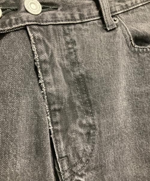 moussy（マウジー）moussy (マウジー) CROSS WAIST WIDE STRAIGHT ブラック サイズ:2の古着・服飾アイテム