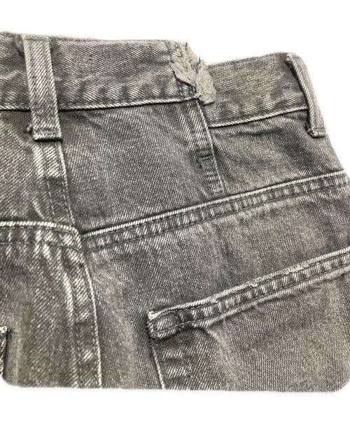 moussy（マウジー）moussy (マウジー) CROSS WAIST WIDE STRAIGHT ブラック サイズ:2の古着・服飾アイテム